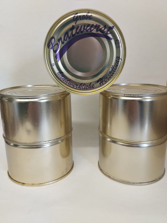 Vorratspaket 5x grobe Bratwurst in großen Dosen