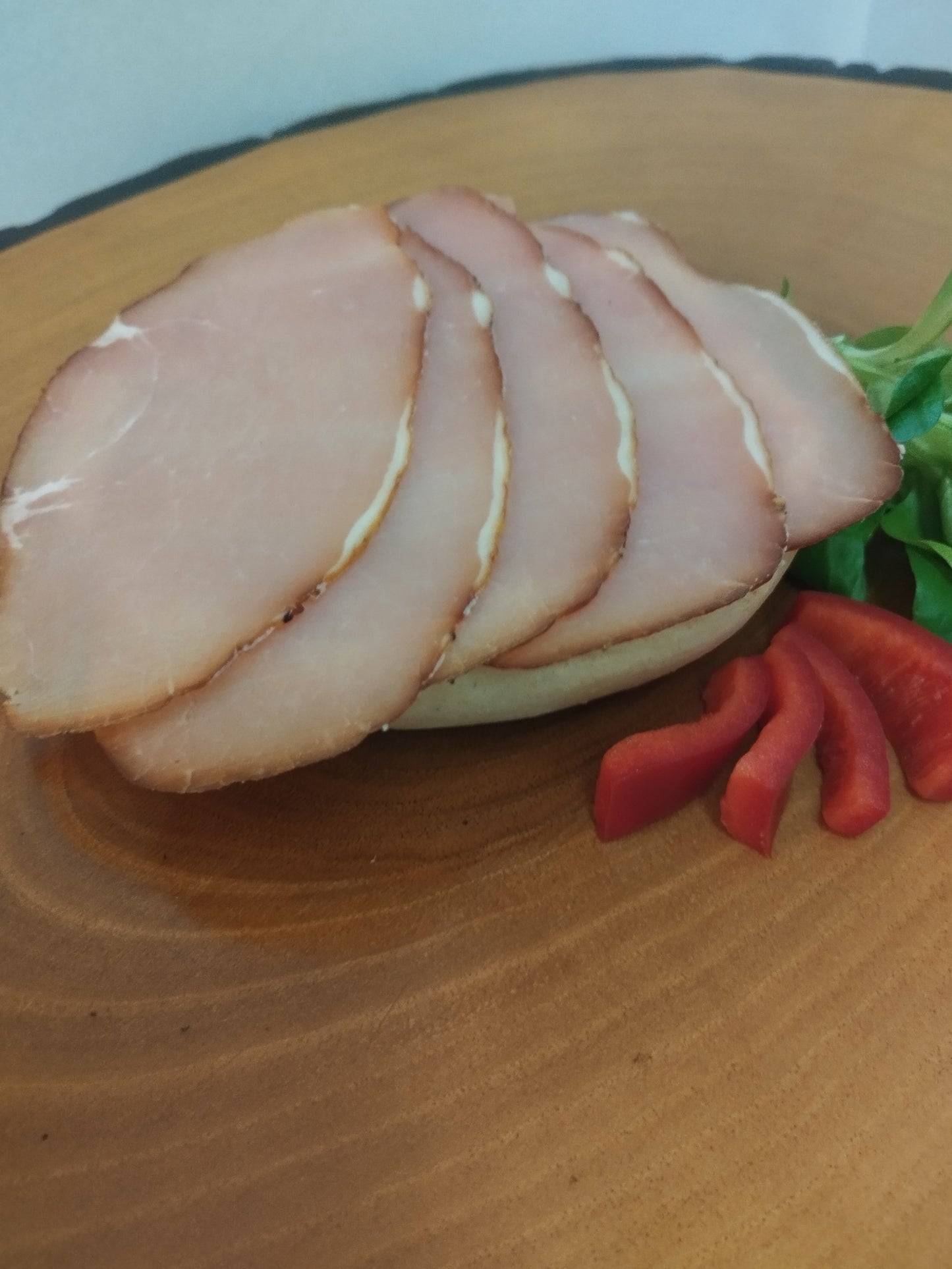 Lachsschinken, geschnitten (gerauchter Schweinerücken)