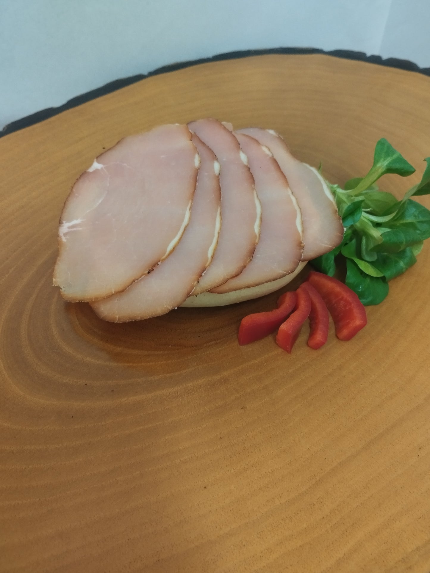 Lachsschinken, geschnitten (gerauchter Schweinerücken)