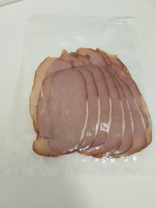 Lachsschinken, geschnitten (gerauchter Schweinerücken)