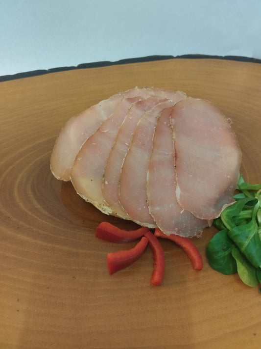 Lachsschinken mediterrane Art, geschnitten